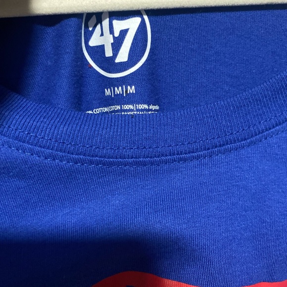 MLB 47 Men's Phillies Baseball Tee Color Blue Size M NWT - Picture 2 of 5
